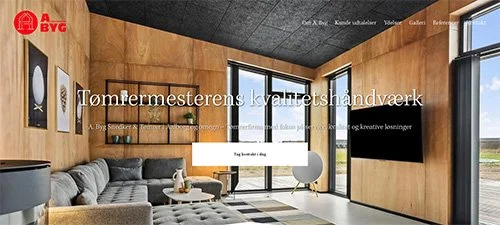 A Byg tømrer og snedker i Aalborg, hjemmeside i Squarespace