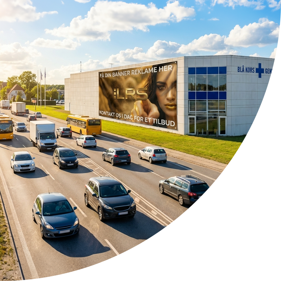 Blå Kors Facade Banner reklame City Syd