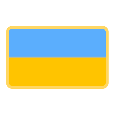 A rectangular icon with a yellow bottom half, a blue top half, and a yellow border.