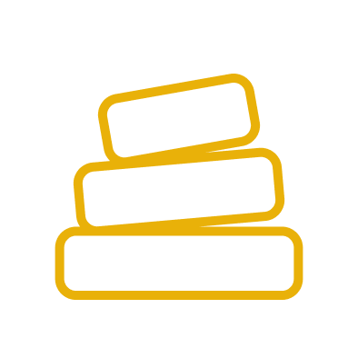 Stacked yellow books or blocks on a black background.