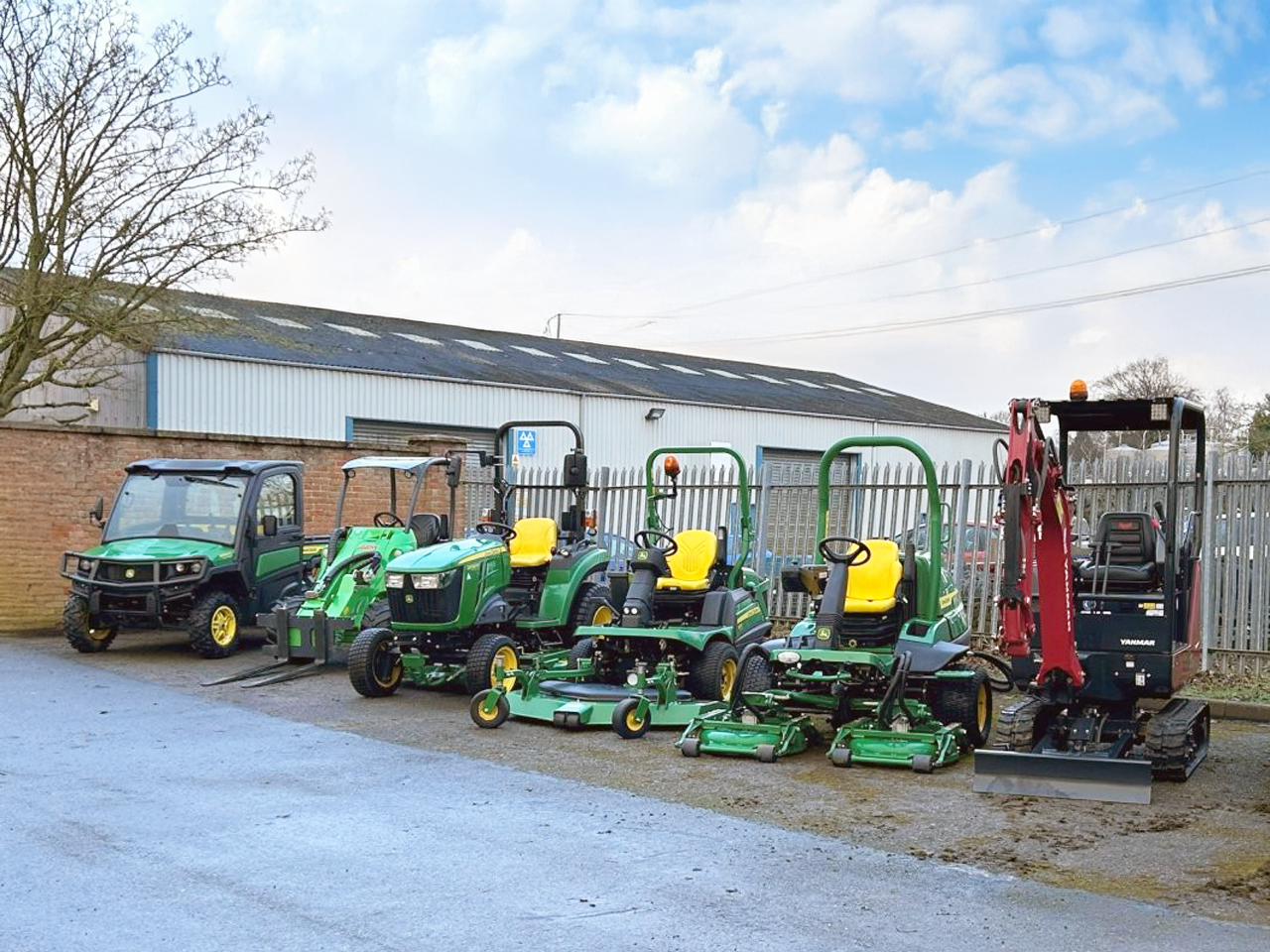 Row of Machinery outside Depot