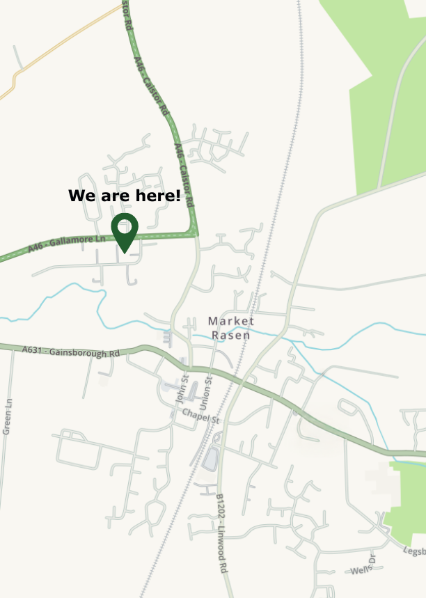 A map showing our location