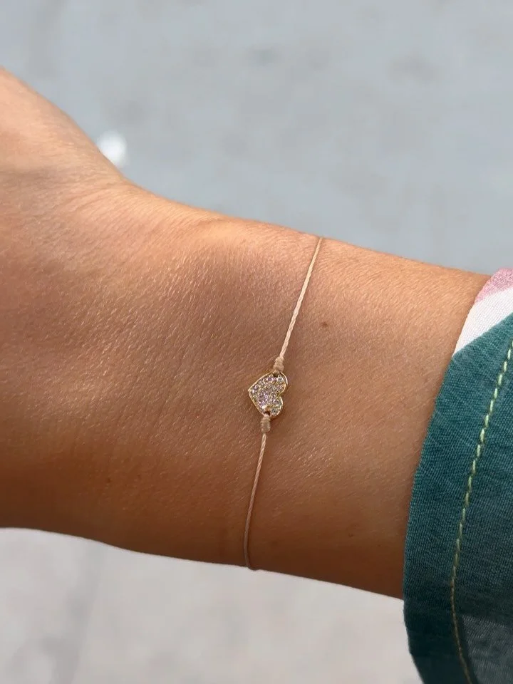 Cute armb&aring;nd med hjerte og diamanter fra @redline_paris🩷 Prisen er 7100kr #gold #diamonds #finejewelry