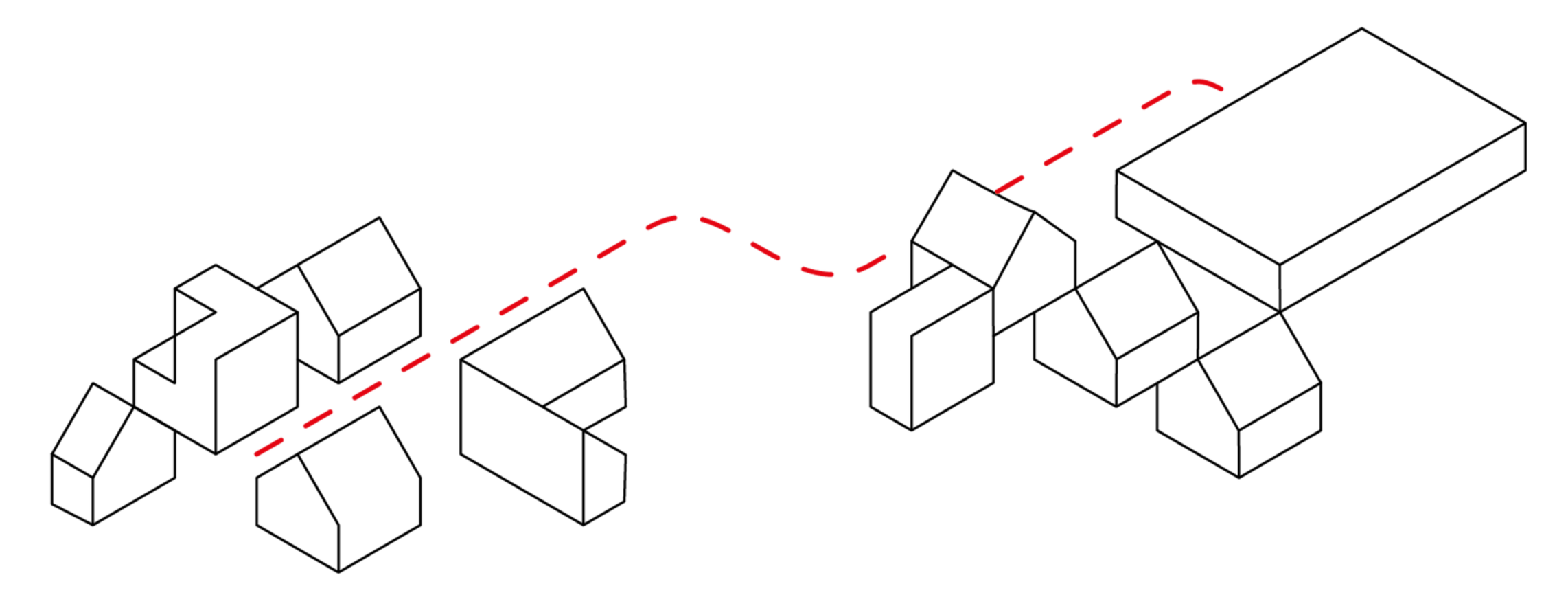 Strichgrafik, die das Szenario "Use-Case 5: Werksshuttle" illustriert