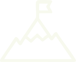 Simplified illustration of a mountain with a flag at the peak