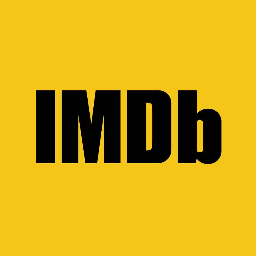 Yellow background with black text that reads 'IMDB' in bold, capitalized font.