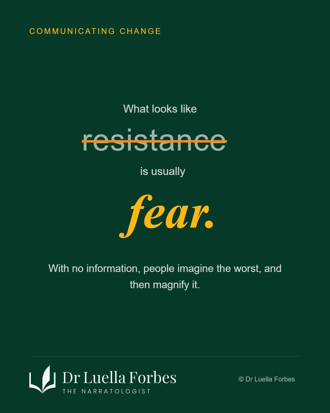 When people talk about resistance to change it conjures this image in my head of a picket line of people saying &ldquo;no change here&rdquo;! Vive la resistance!!
But although there might be some examples where this happens, that&rsquo;s not really w