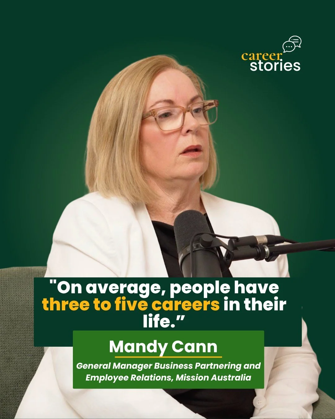 In this week's episode of Career Stories @luellastoryteller chats to Mandy Cann, who dreamed of being a teacher and now leads HR and employee relations at Mission Australia.

She left 15 years in government to start her own consulting business, found
