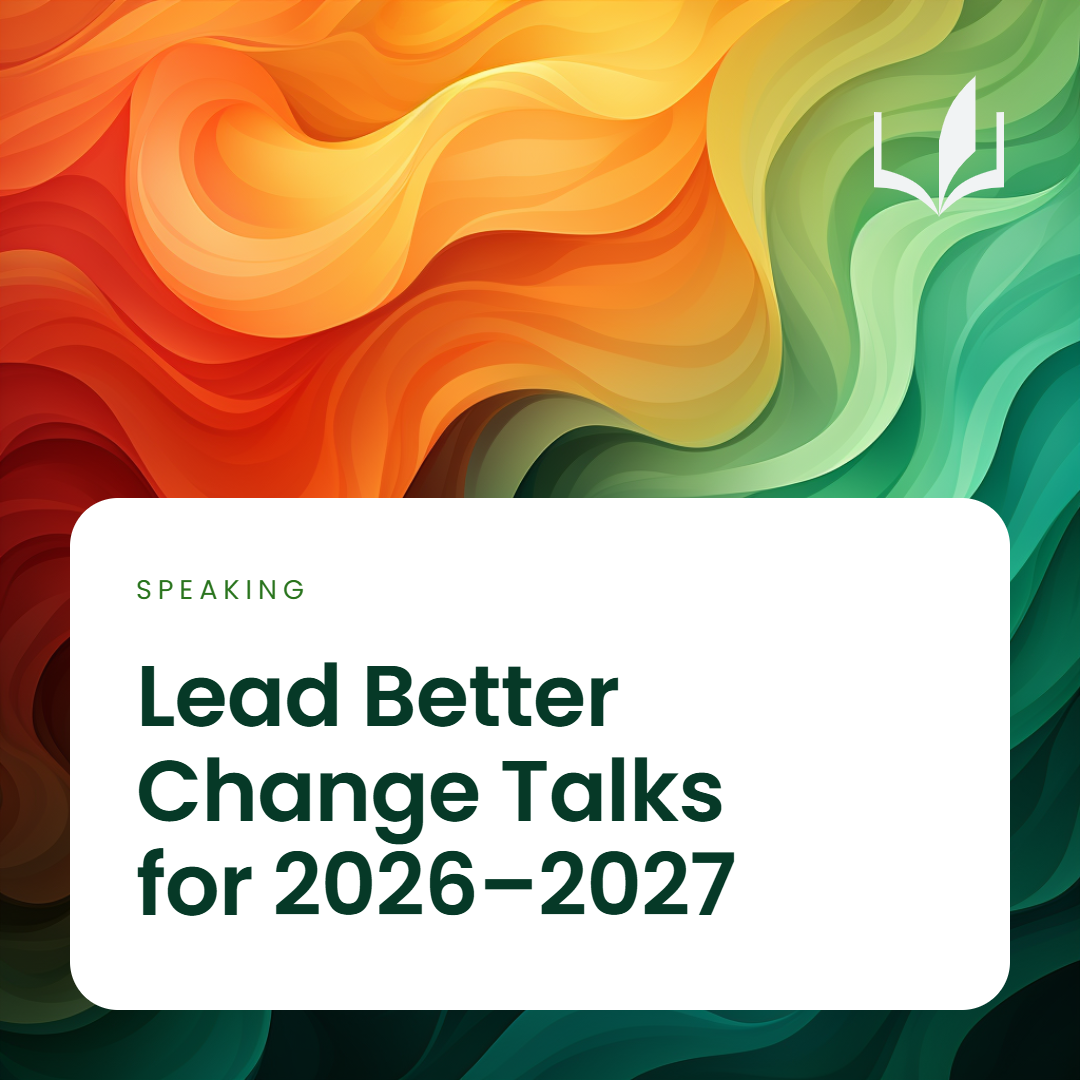Lead Better Change Talks with coloured background