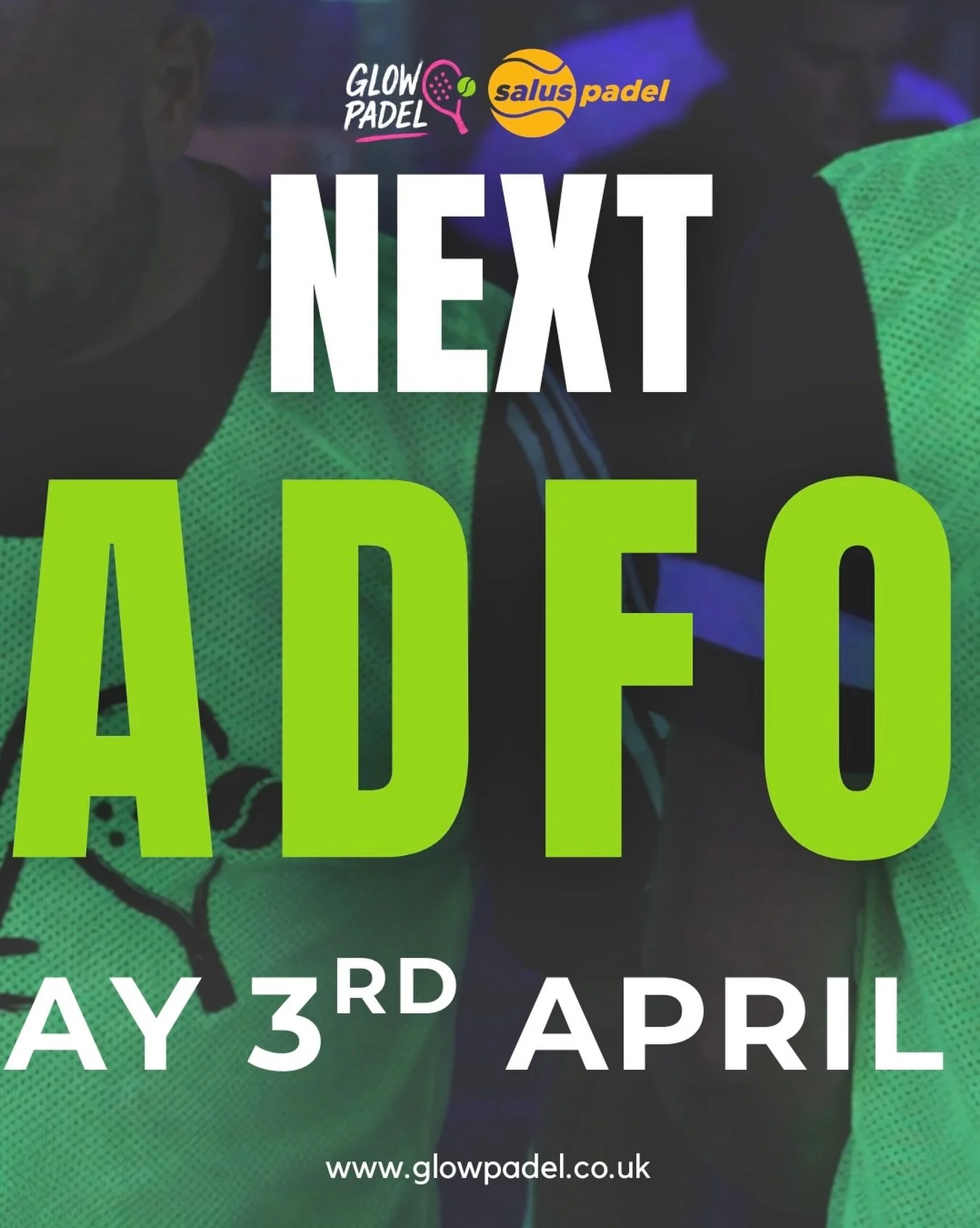 BRADFORD! Are you ready for Glow Padel?🤩

Glow Padel is teaming up with @saluspadel to bring an electrifying, glow-in-the-dark padel experience to Yorkshire for the very first time! ⚡️

📅 Friday 3rd April
⏰ 3pm - 5pm
📍 @saluspadel , Bradford
🧷 Bo