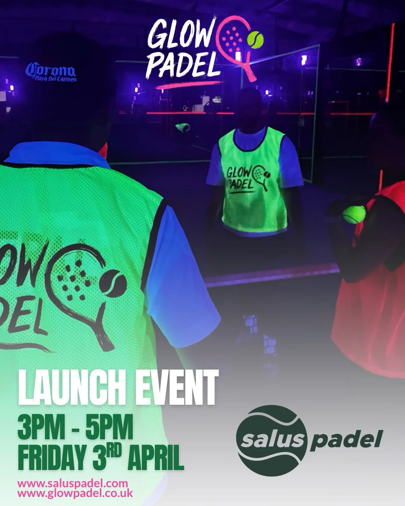 Bradford! Get ready for a padel event like no other!🤩

Glow Padel and Salus Padel are teaming up to bring the first ever electrifying, glow-in-the-dark padel experience to Yorkshire!⚡️

Whether you&rsquo;re a complete beginner or a seasoned player, 