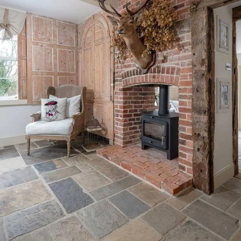 Natural stone flooring