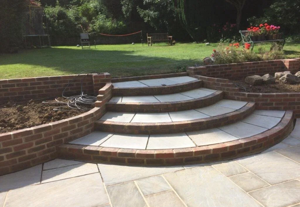 Natural stone paving