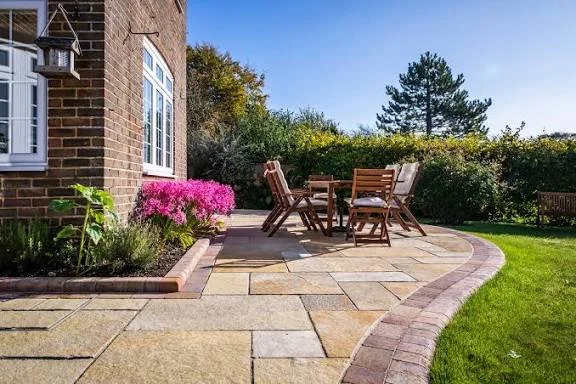 Natural stone paving