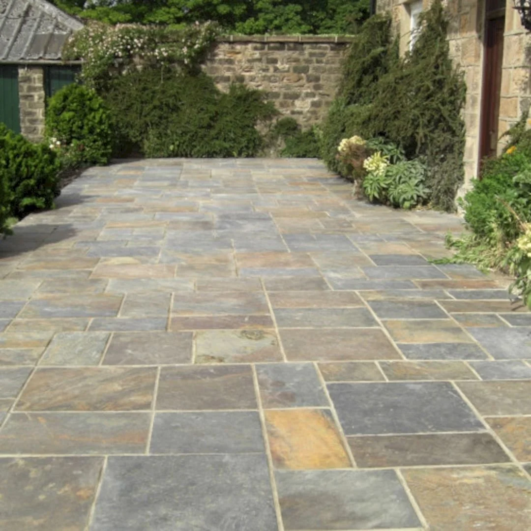 Natural stone paving
