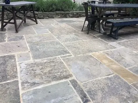 Natural stone paving