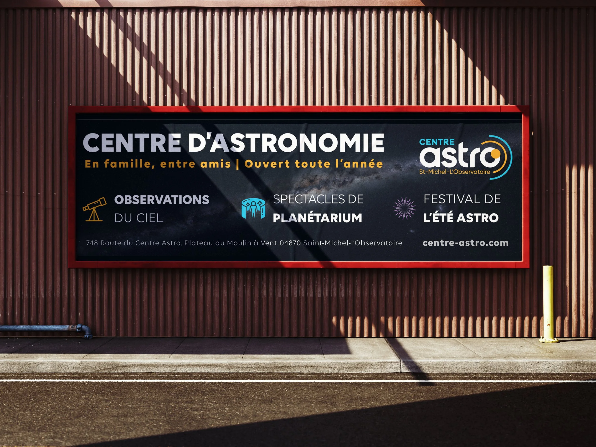 Bâche réalisée pour le Centre Astro