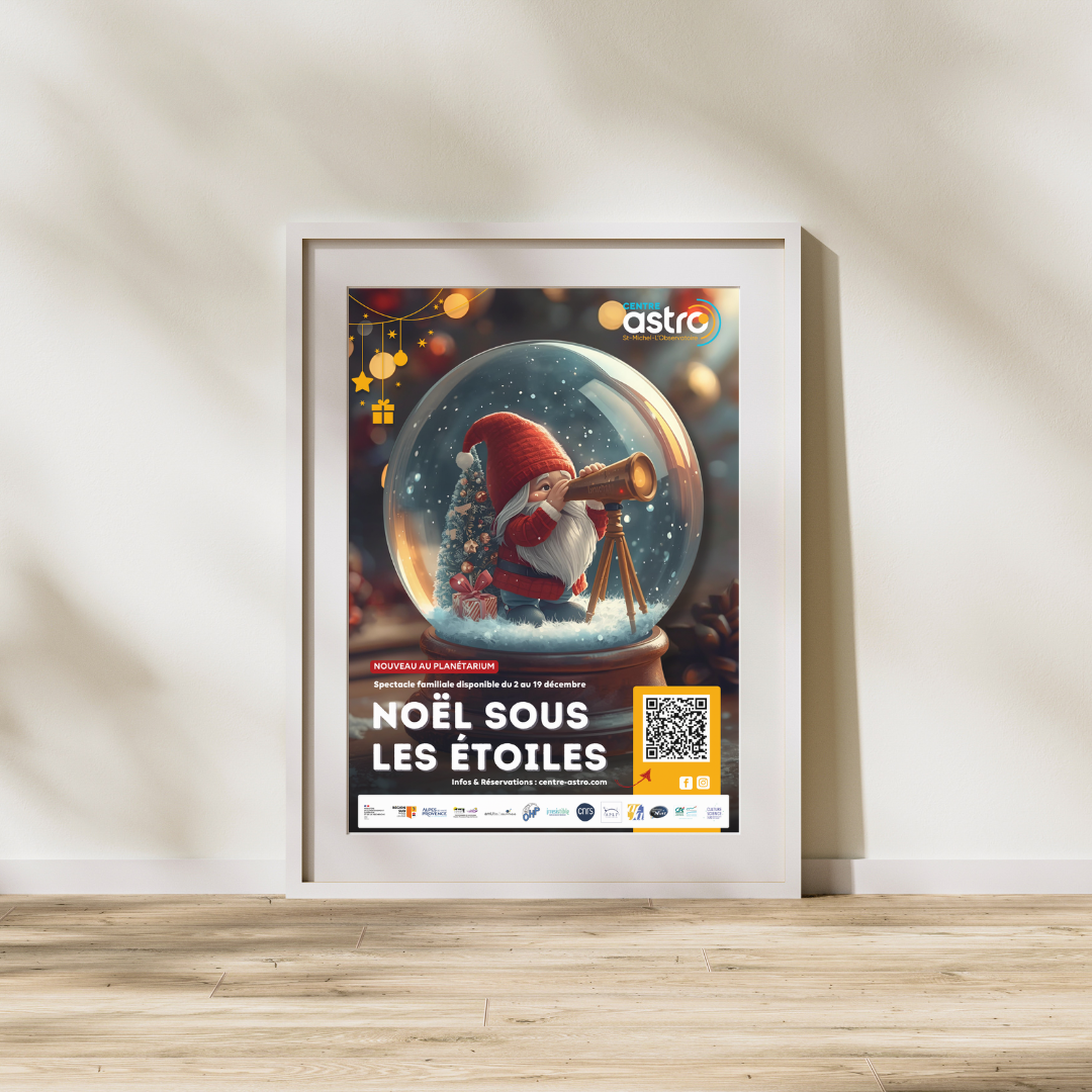 Affiche pour l'évènement de Noël au Centre Astro