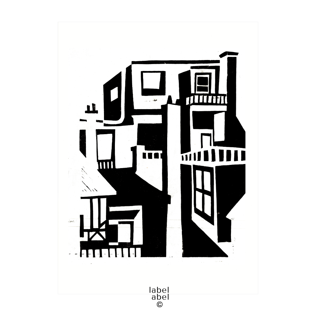 Stadsaanblik - 21×30 Print