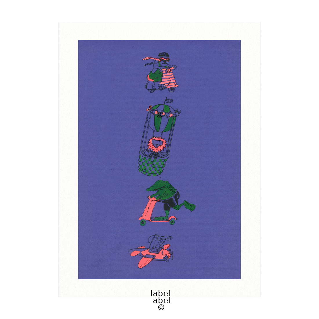 Dieren Op Reis - 21×30 Print