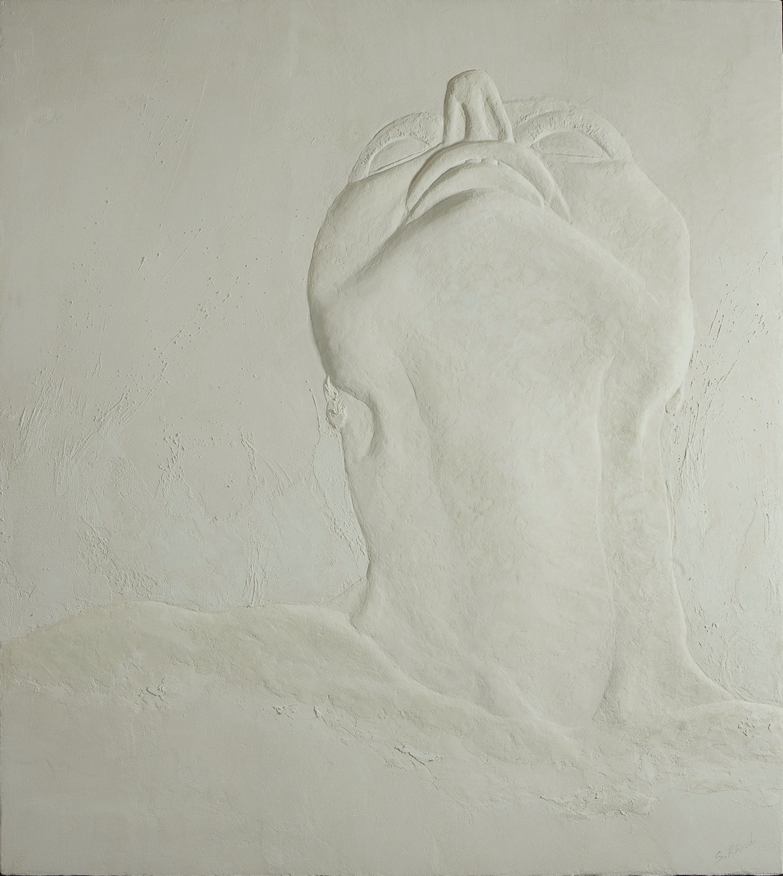 Sylvia Rhud -Éléa -166x148x6-ciment sur châssis bois-2023.jpg