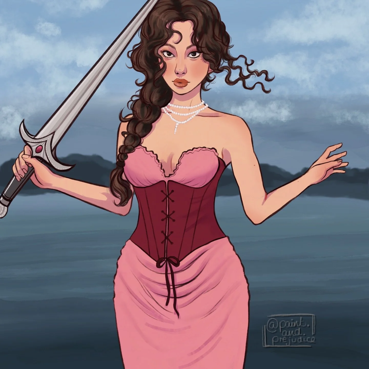 So a few days ago I tried out some (new) procreate brushes&hellip;.and omg I might have found my new favs!! This digital painting is called Lady of the Lake. And I used the &bdquo;scopus&ldquo; brush to make the lineart and the &bdquo;Velleia&ldquo; 