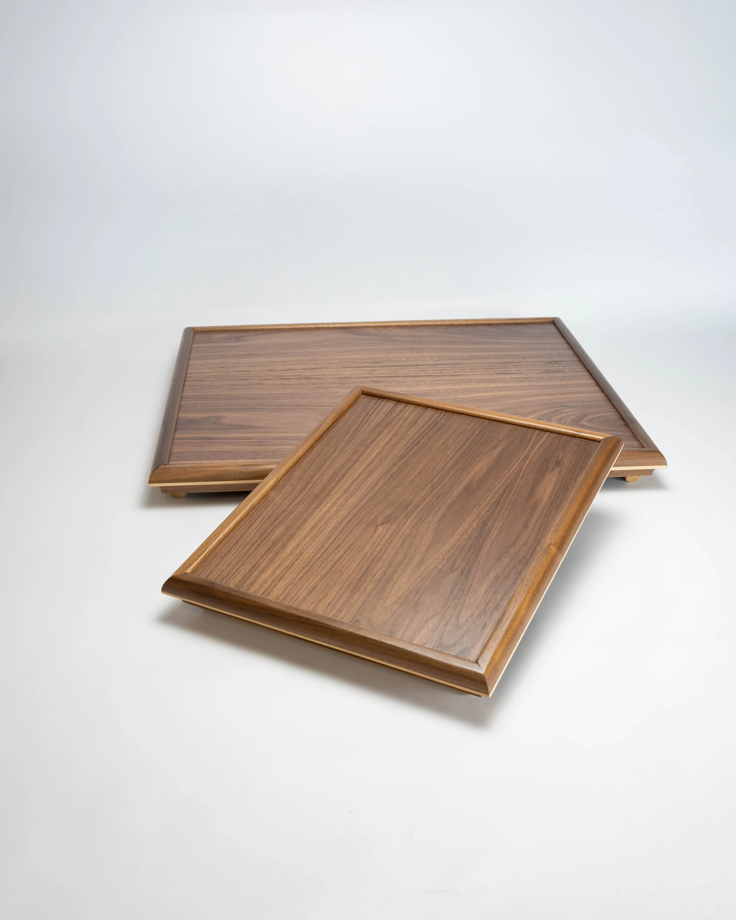 Walnut serving trays 