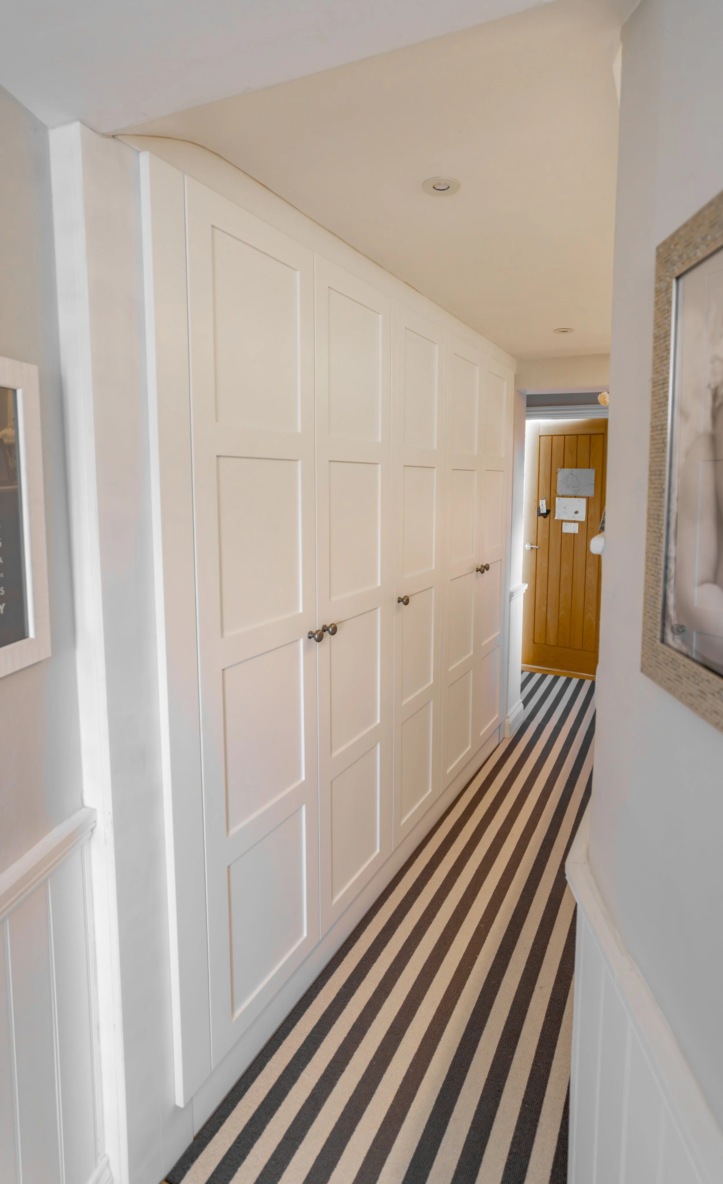 large set of painted wardrobes with shaker doors