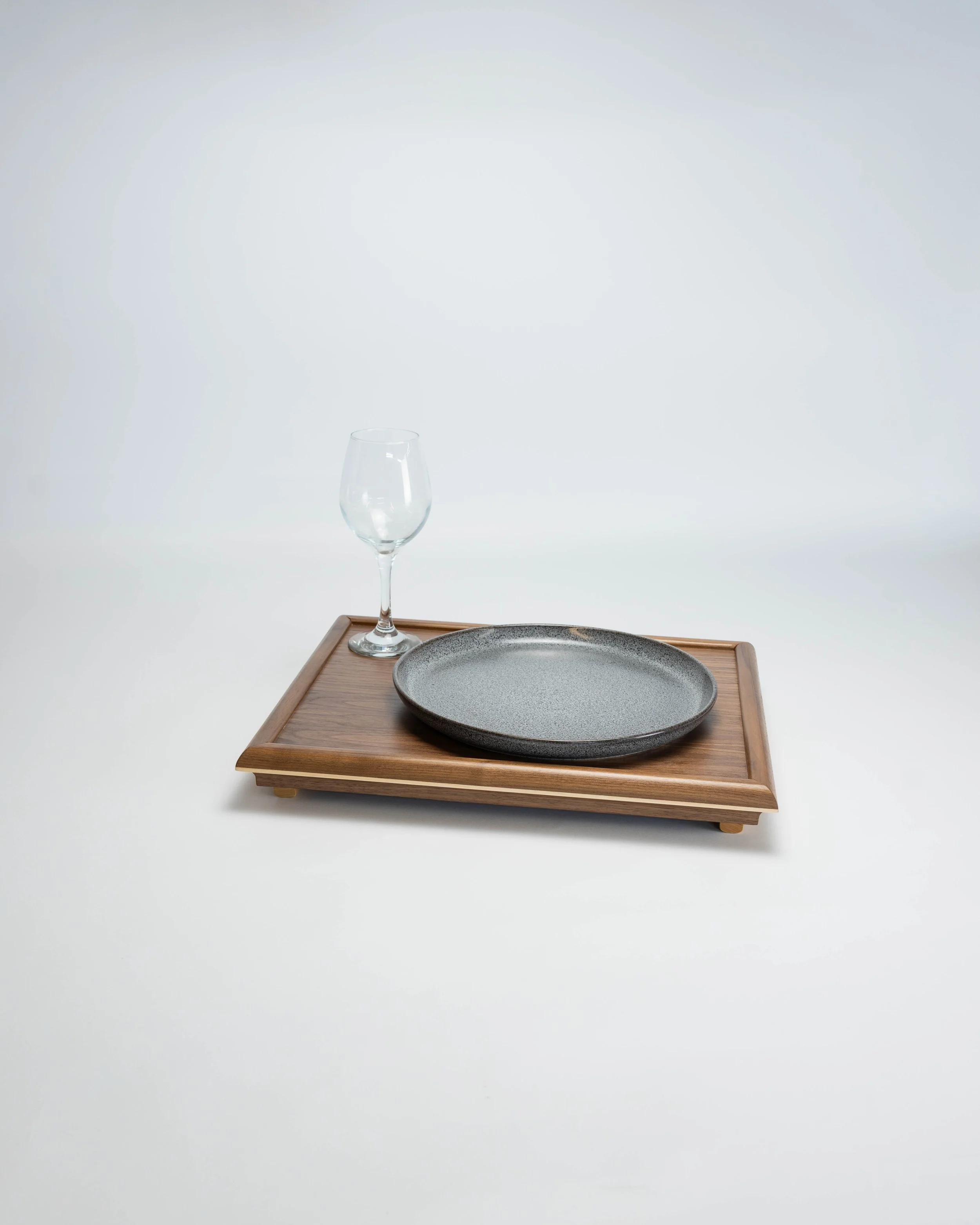 Small walnut serving tray 