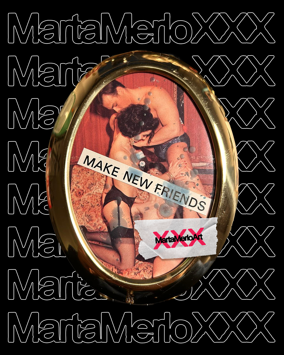 make new friends collage art