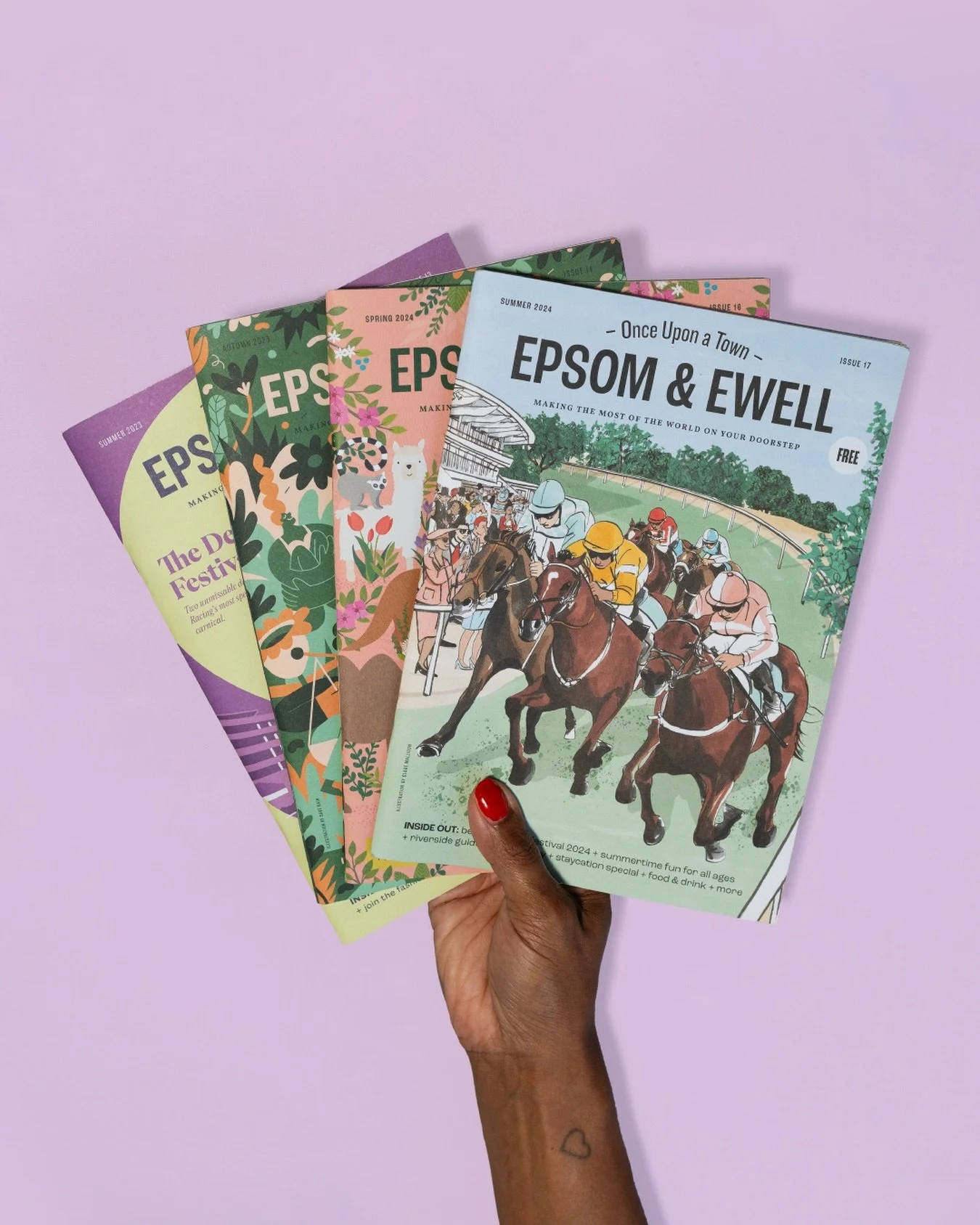 Meet Once Upon a Town (you can call us OUT for short) - your free local magazine.
Expect beautifully designed pages and positive local stories to spotlight the people and places that make up our community in Epsom &amp; Ewell &hearts;️

This is local
