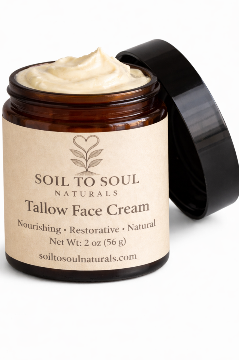 grass-fed tallow rich with vitamins to give skin the best healing properties