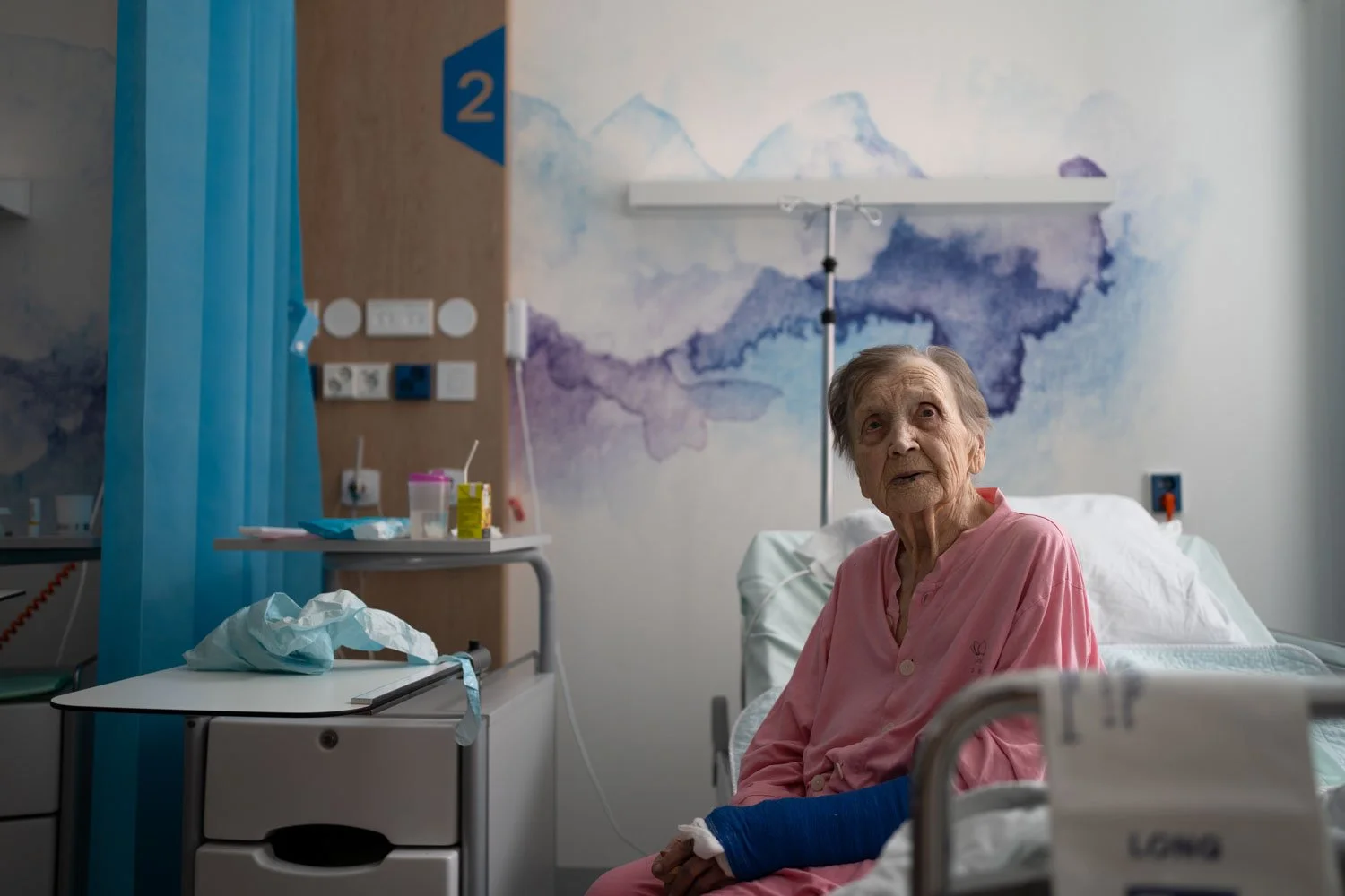 Anja at Ratamokeskus hospital after stroke