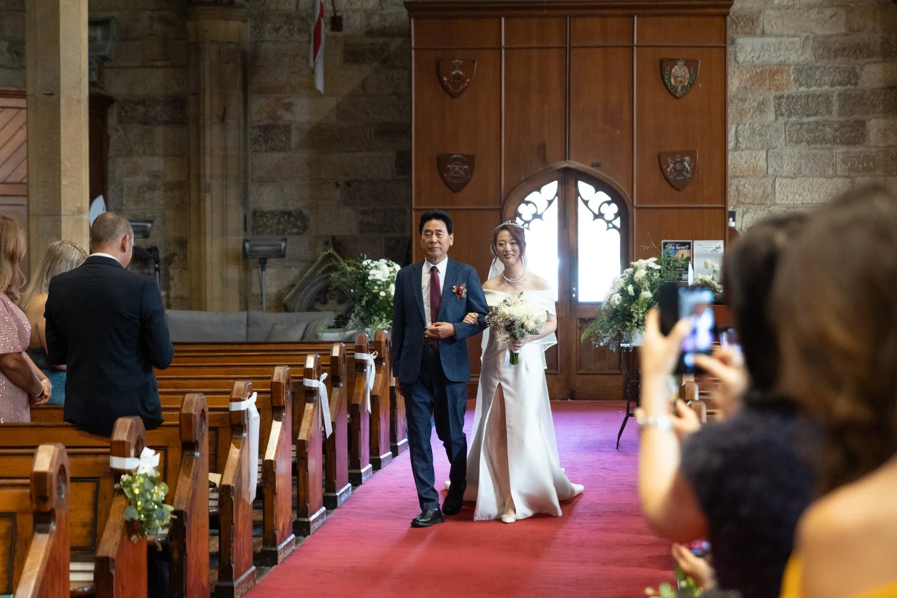 Wedding processional at The Garrison Church Millers Point 