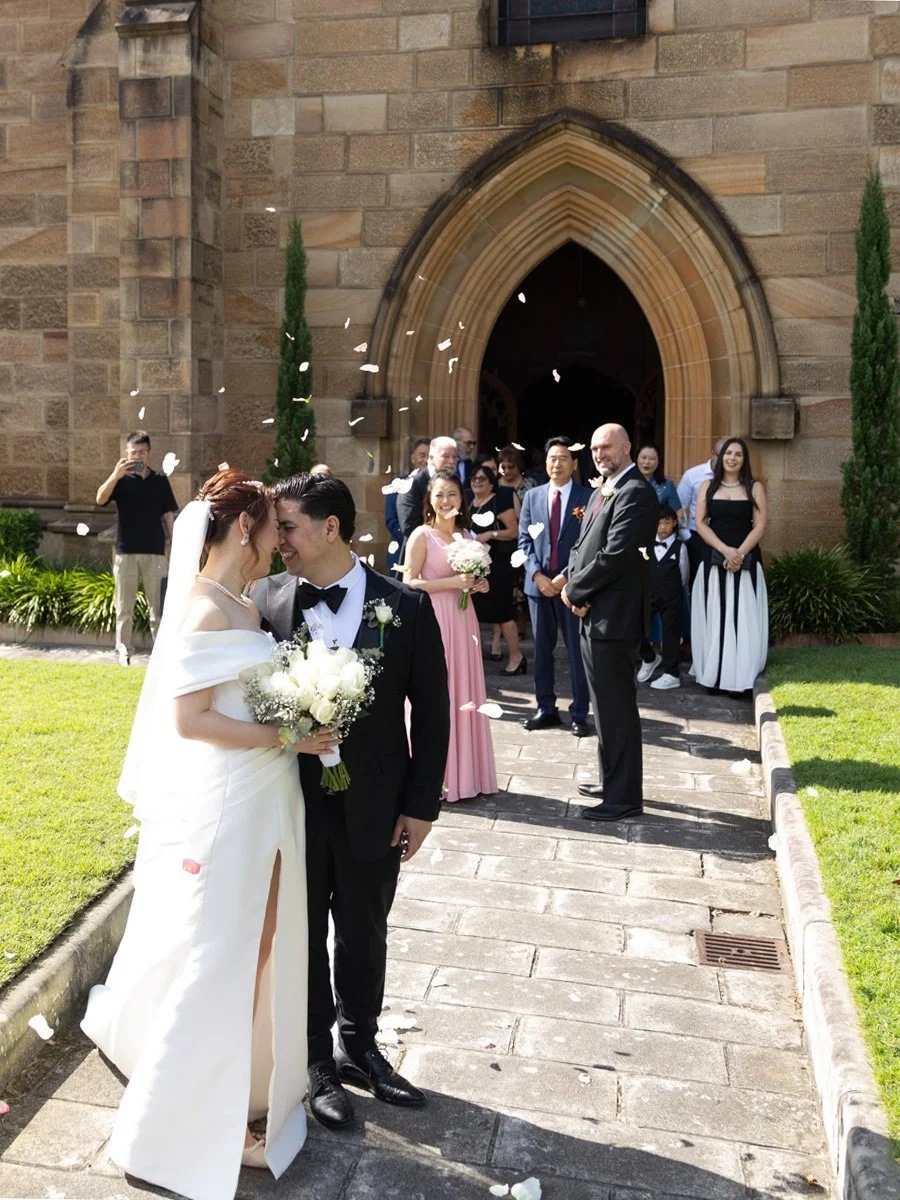 Confetti outside the Garrison Church, Millers Point, Sydney