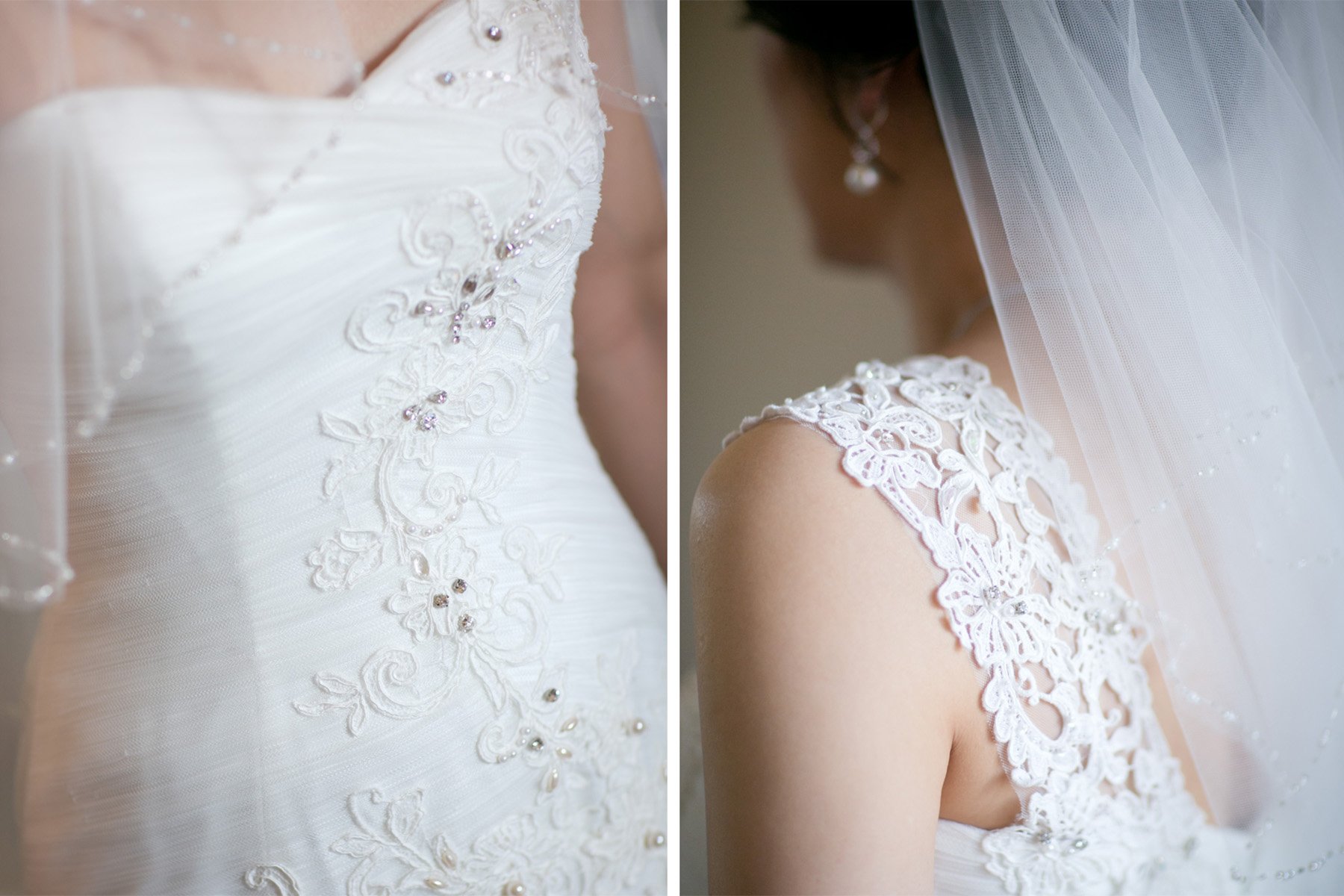 Bridal gown lace detail, Sydney wedding