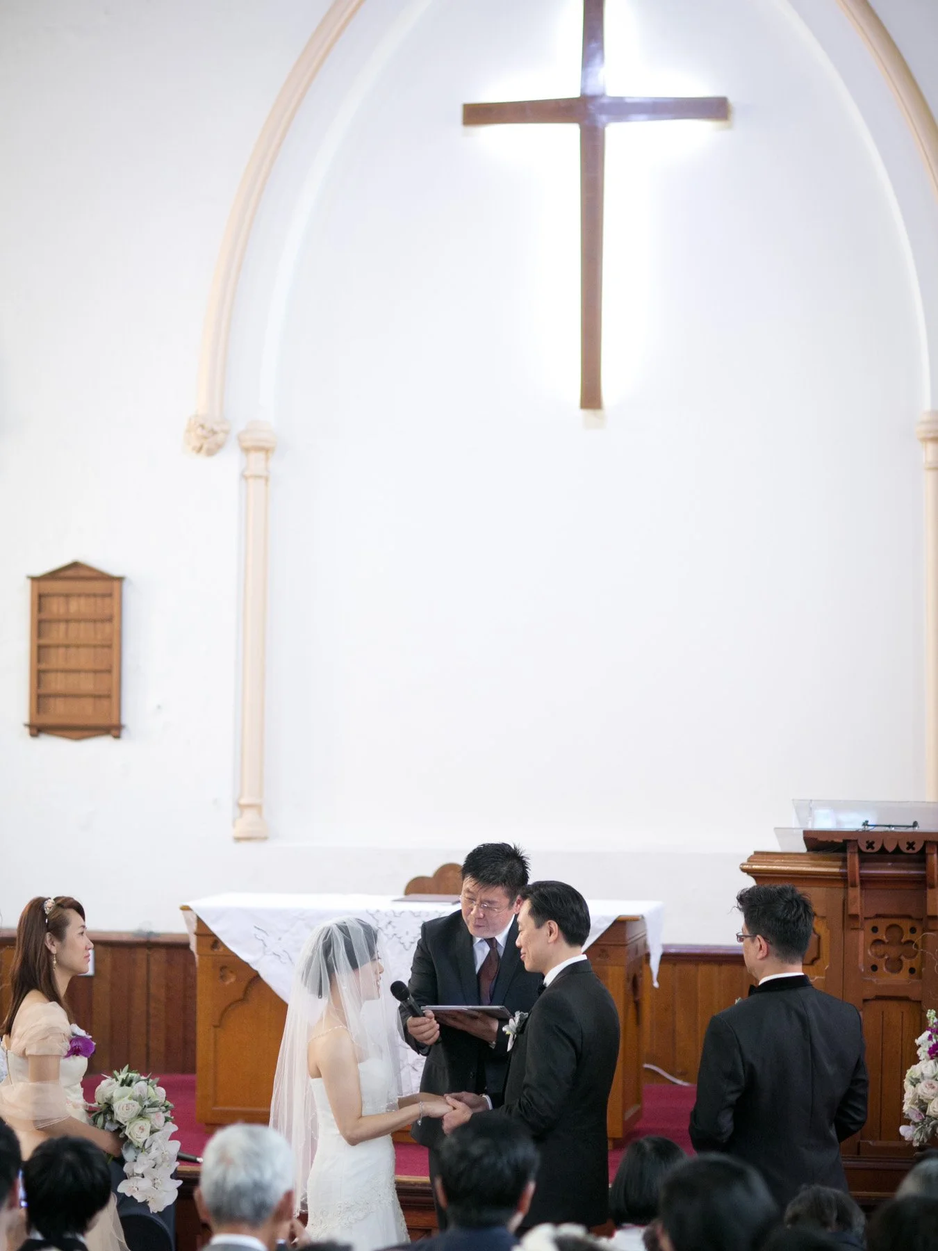 Exchange of vows beneath the cross, Chinese Christian Church Milsons Point
