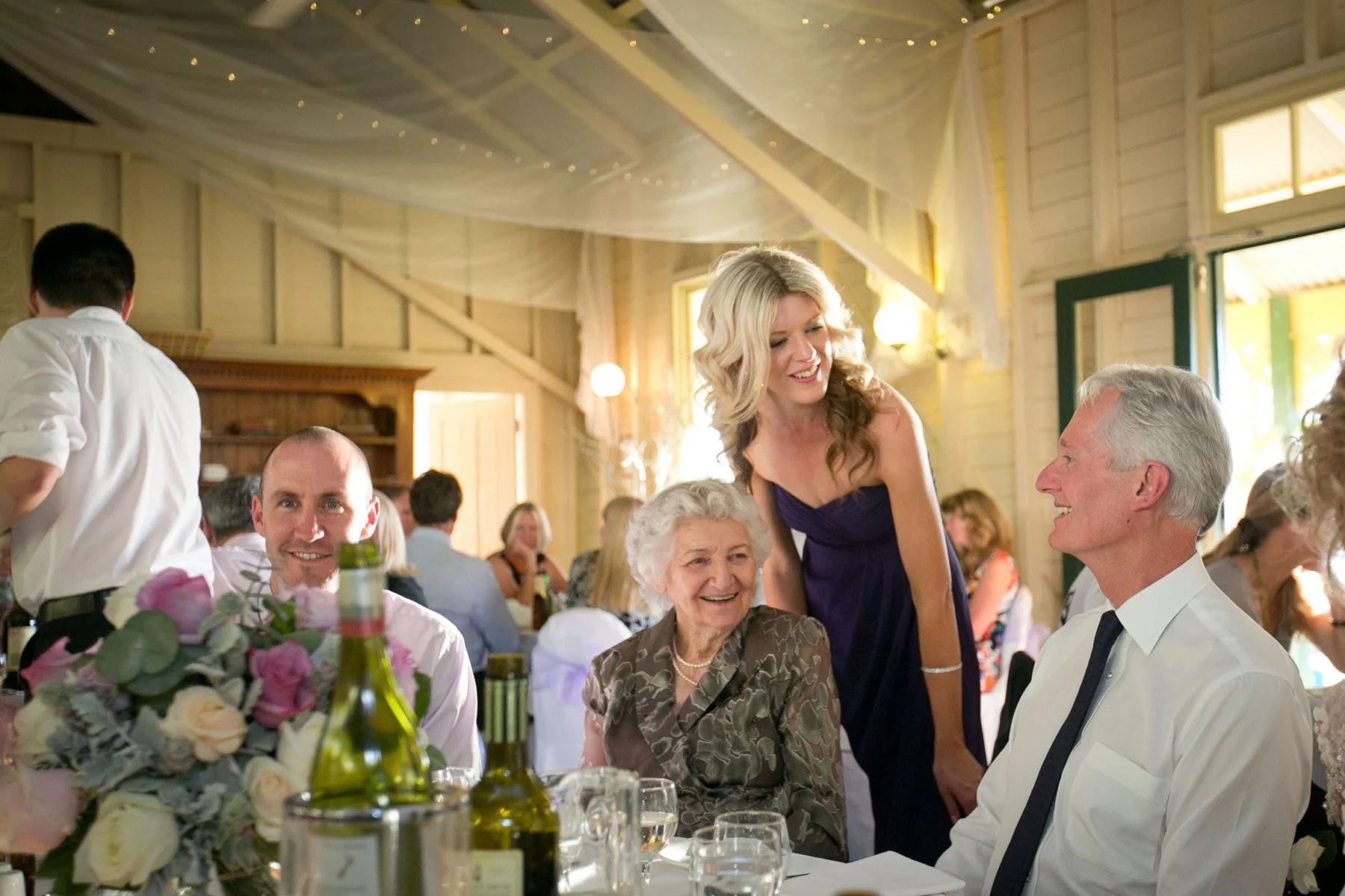 Wedding reception guests Athol Hall Mosman
