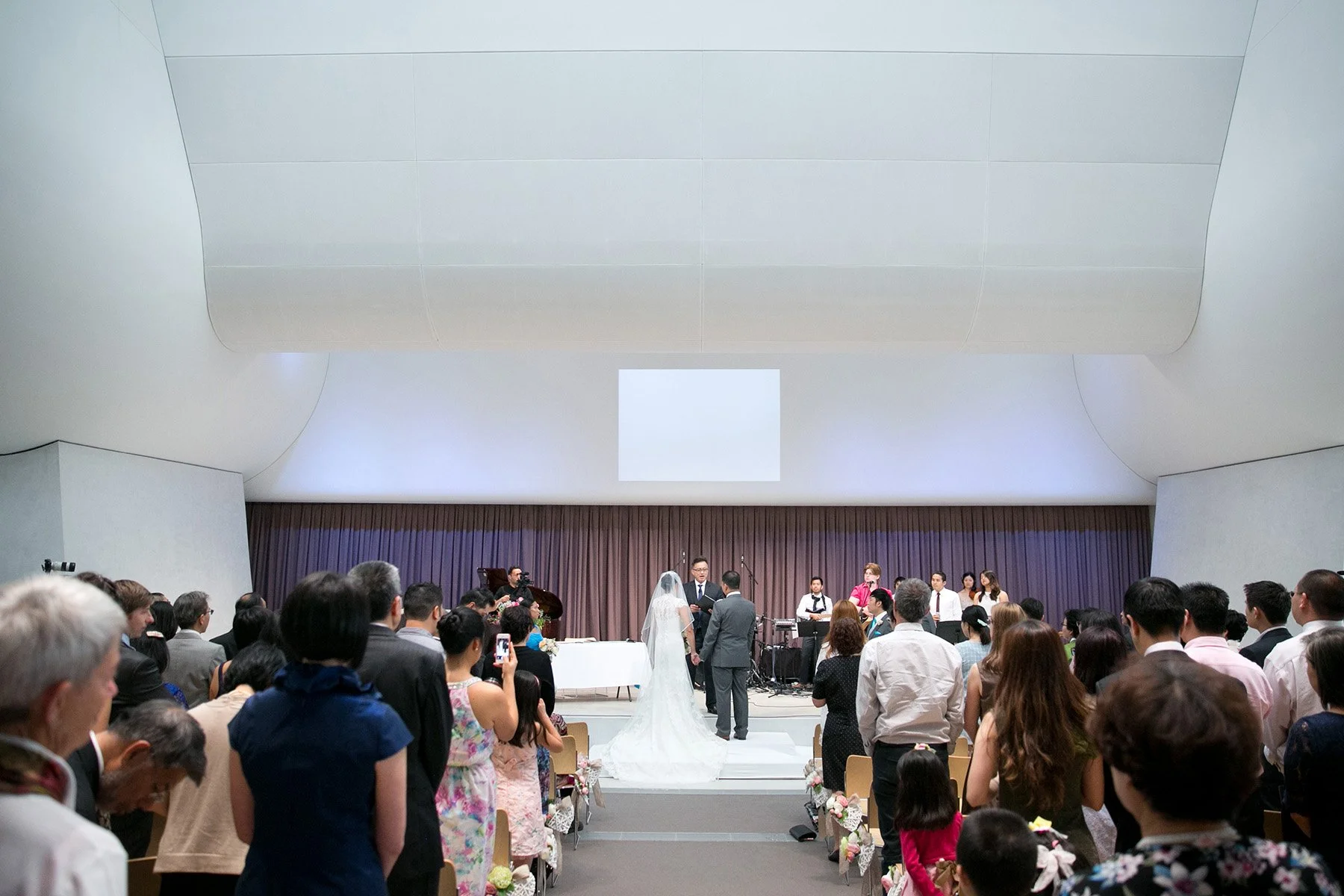 Wedding ceremony wide angle interior St Barnabas Broadway Ultimo Sydney