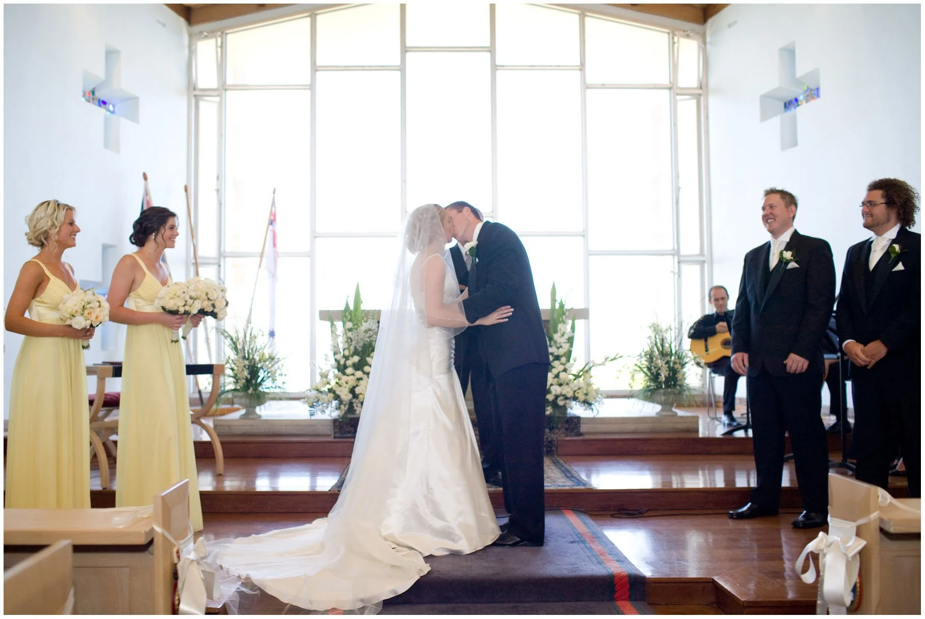 First kiss at HMAS Watson chapel, Watsons Bay