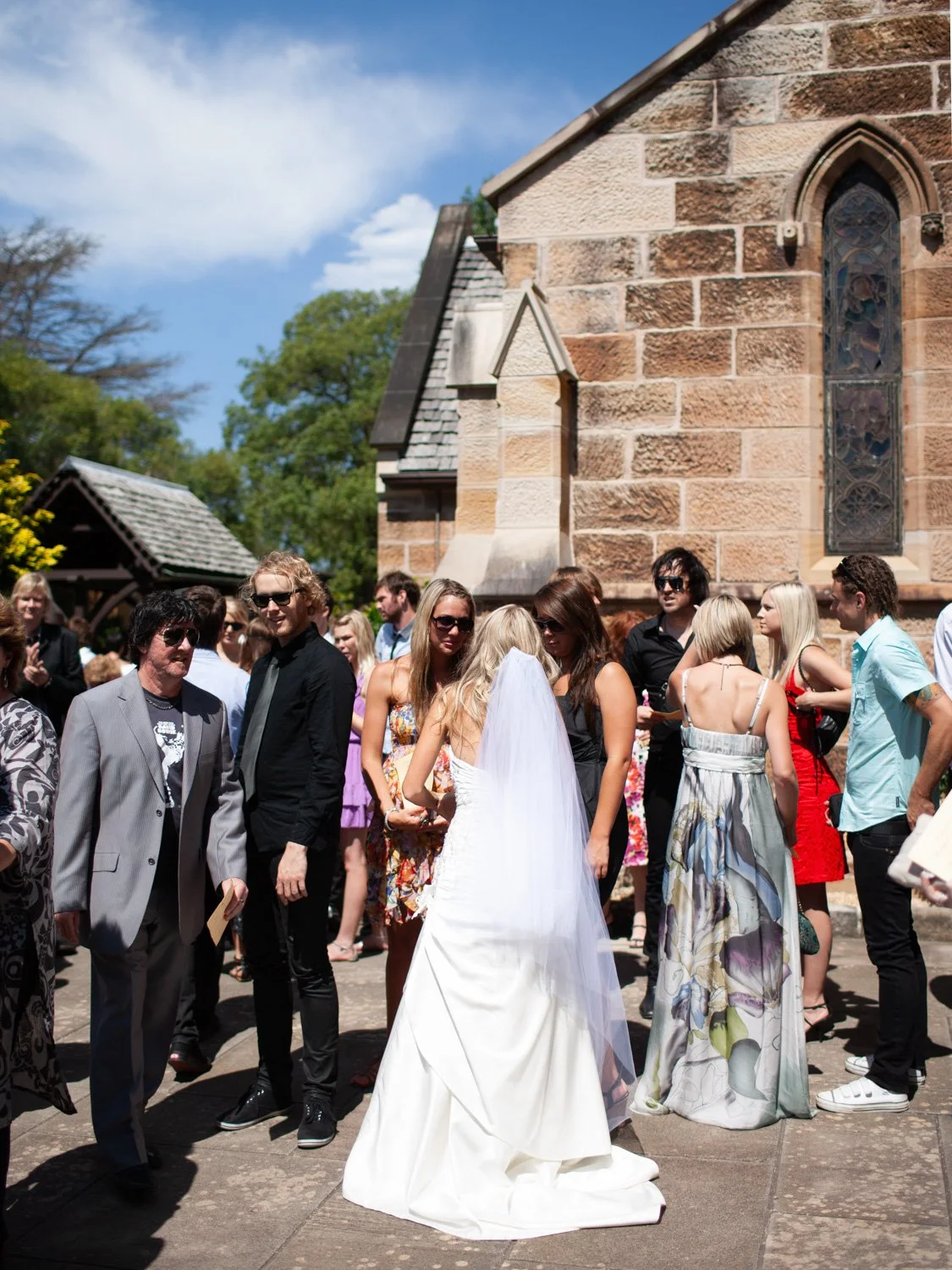Guests outside St Marks Anglican Church Darling Point