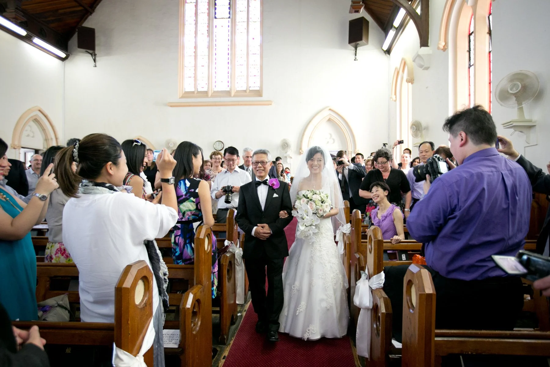 Bridal processional down the aisle, Chinese Christian Church Milsons Point
