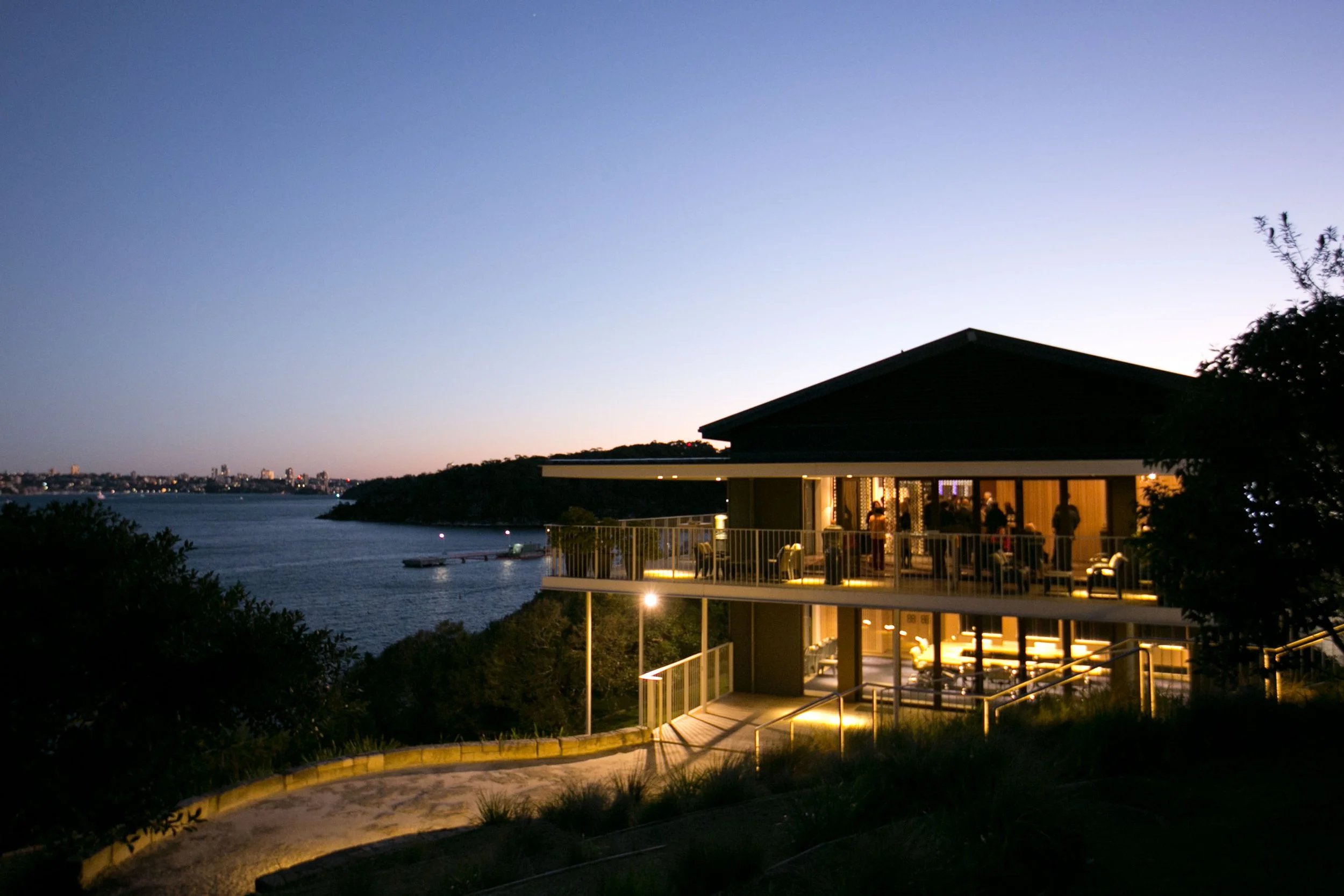 Sergeants Mess Mosman sunset silhouette, Sydney wedding reception venue