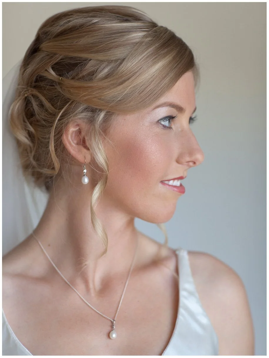 Bride profile portrait during preparations
