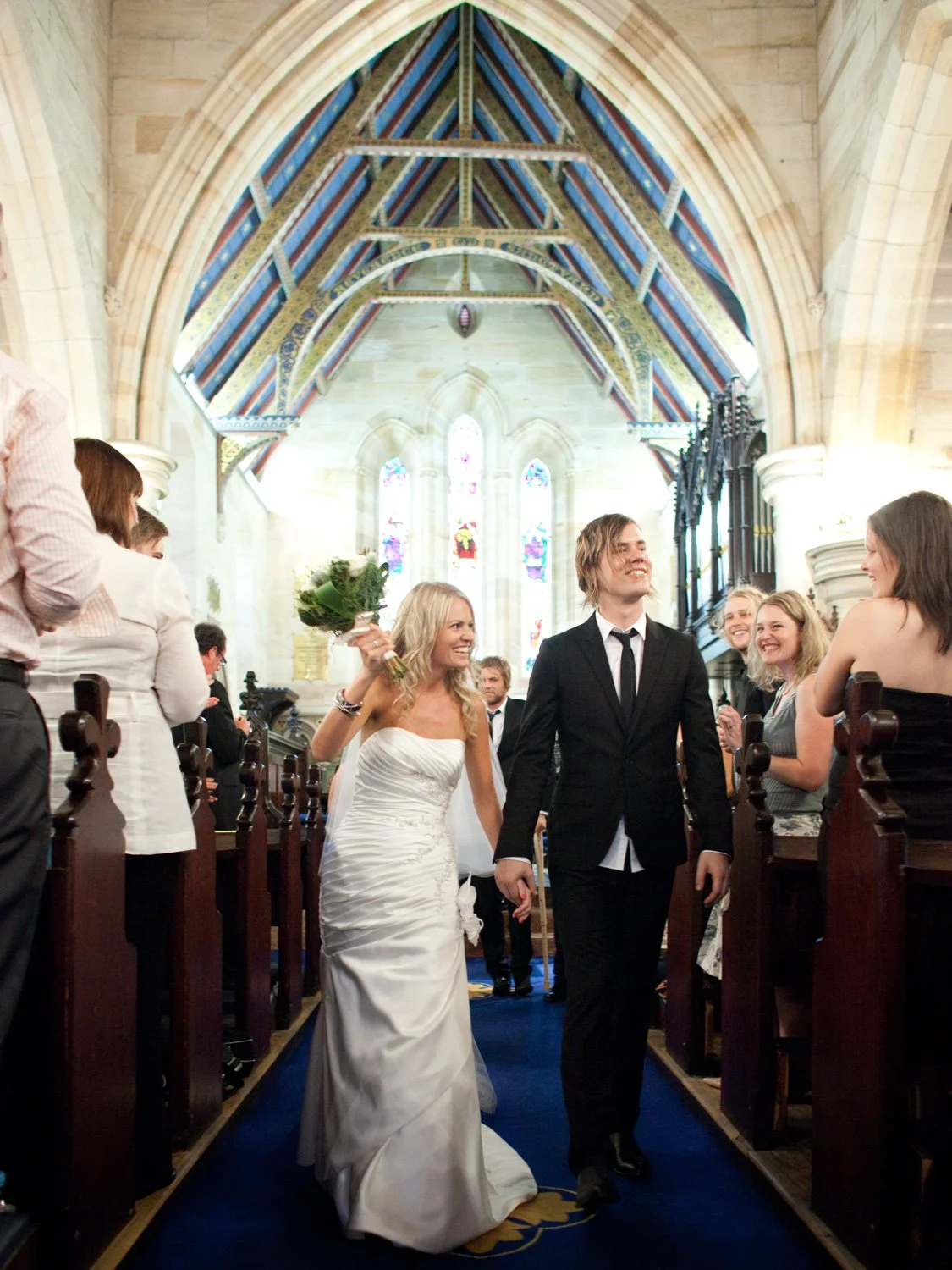 Bridal recessional at St Marks Anglican Church Darling Point