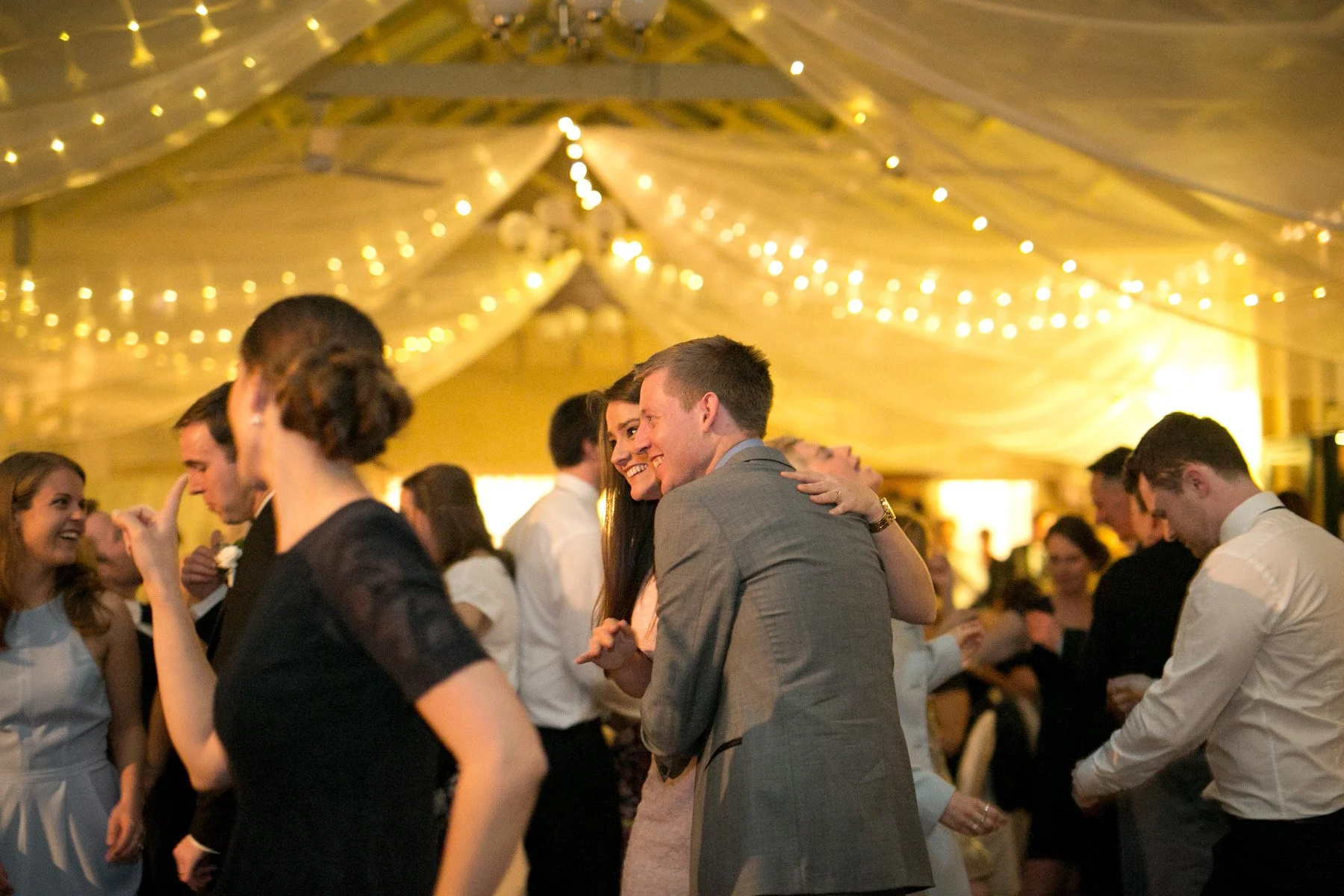 Wedding guests dancing at reception, Athol Hall Mosman