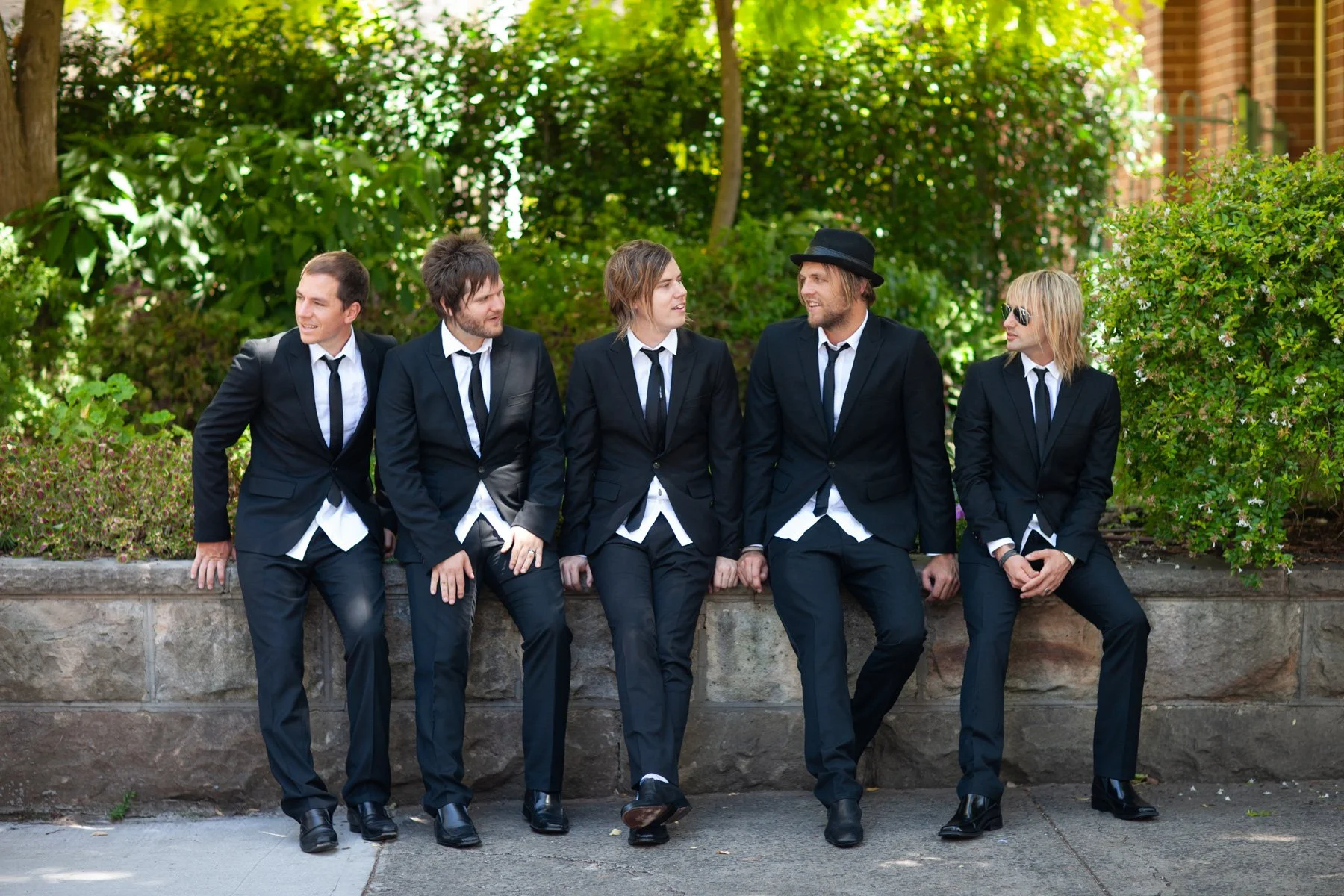 Groomsmen waiting outside St Marks Anglican Church Darling Point