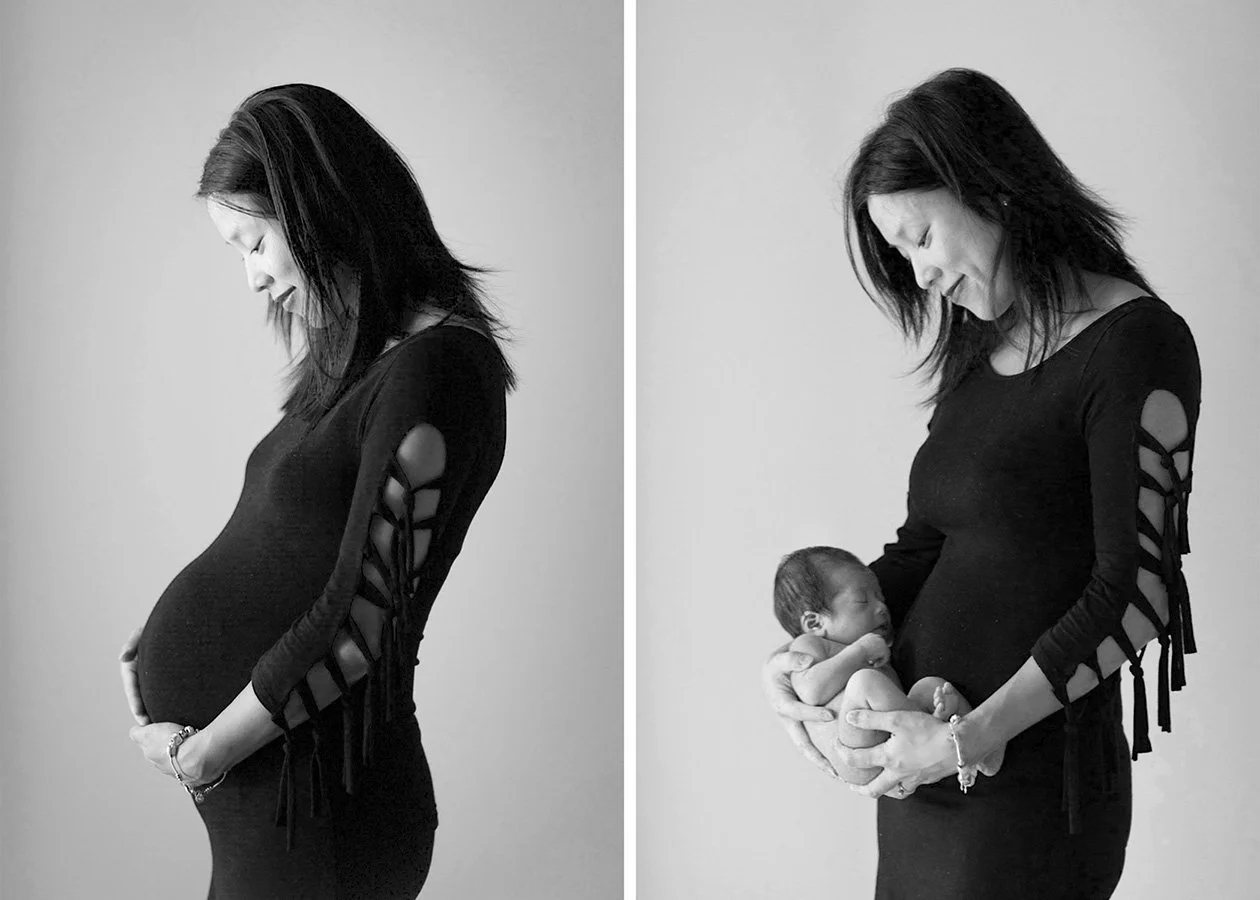 Maternity diptych pregnant mother