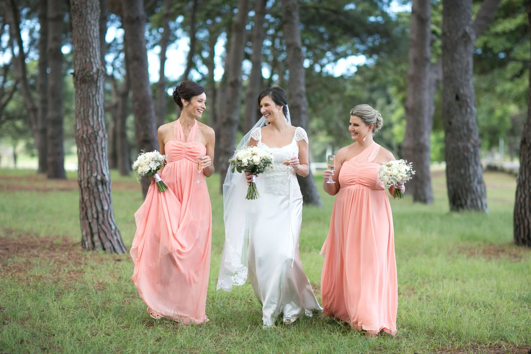 sydney-wedding-photography-bridesmaids-walking-pine-forest.jpg