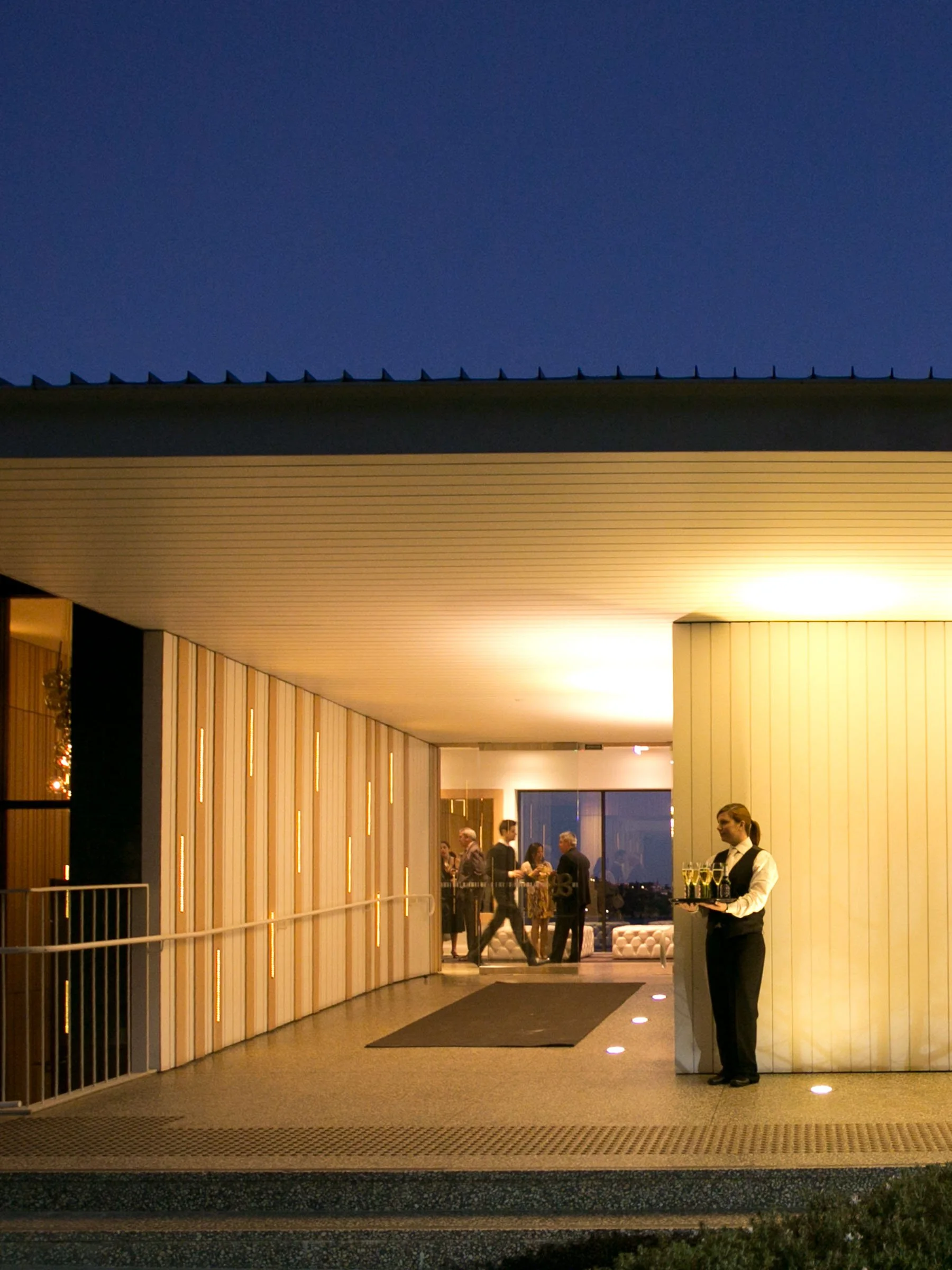 Sergeants Mess Mosman reception entrance at night